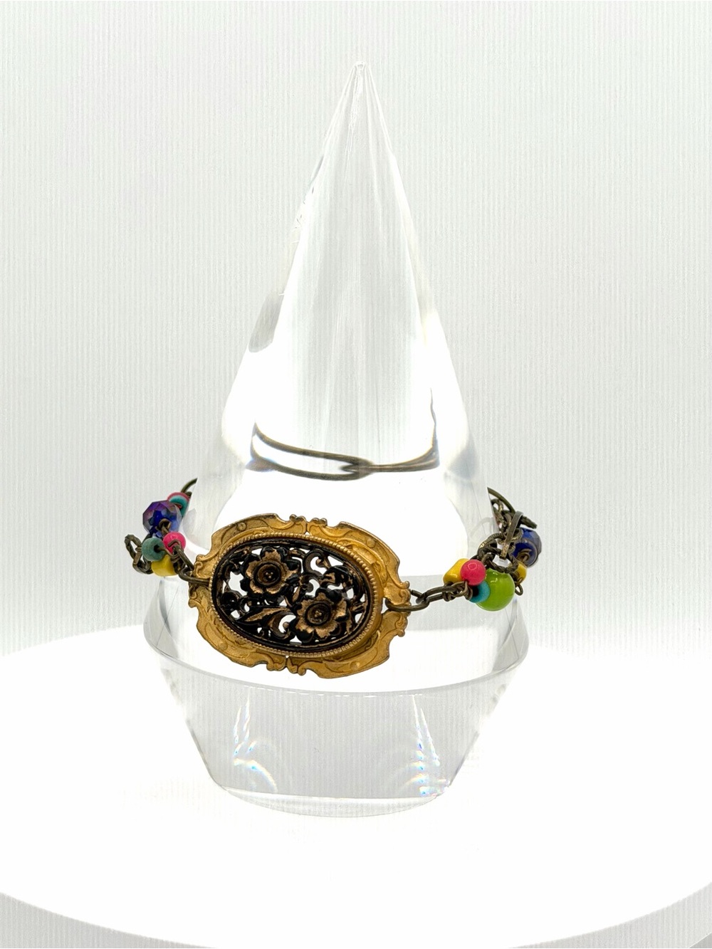 Embellished by Creative CO-OP Copper Glass Resin Agate Bracelet Women’s Jewelry
